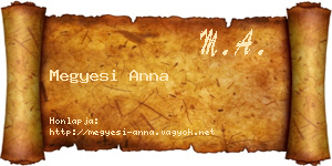 Megyesi Anna névjegykártya